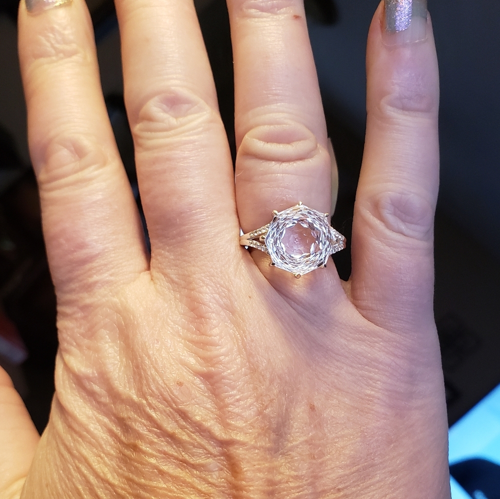 NWT Limited Edition Efflorescence Optic Quartz Ring Size 6 - Picture 8 of 10